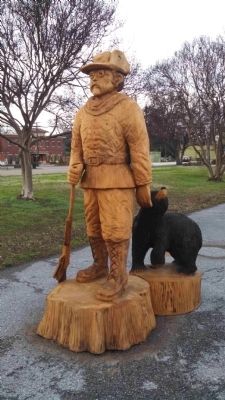 Wood Carvings of Teddy Roosevelt & Bear on Display in Rolling Fork image. Click for full size.