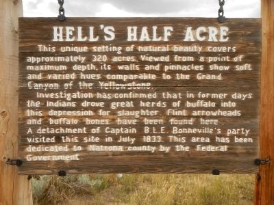 Hell�s Half Acre Marker image. Click for full size.