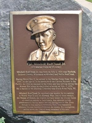 Cpl. Mitchell RedCloud Jr. Marker image. Click for full size.