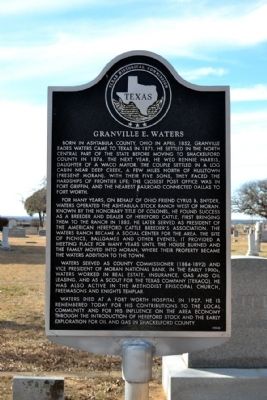 Granville E. Waters Marker image. Click for full size.
