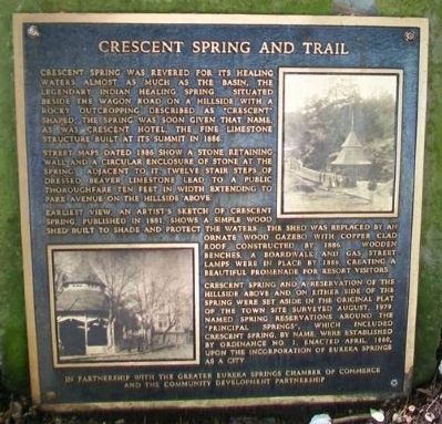Crescent Spring and Trail Marker image. Click for full size.