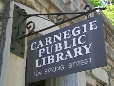 Carnegie Library Sign image. Click for full size.