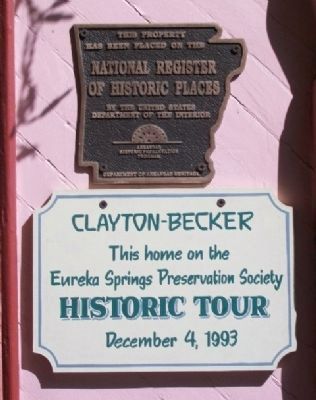 Clayton-Becker House Markers image. Click for full size.