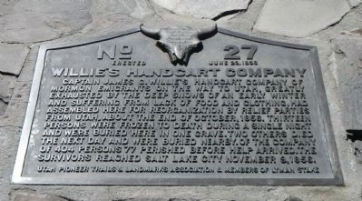 Willie’s Handcart Company Marker. Click for full size. Willie’s Handcart Company Marker image. Click for full size.