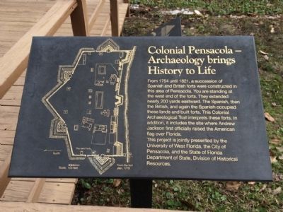 Colonial Pensacola - Archaeology Brings History to Life Marker. Click for full size. Colonial Pensacola - Archaeology Brings History to Life Marker image. Click for full size.