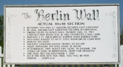 The Berlin Wall Marker image. Click for full size.
