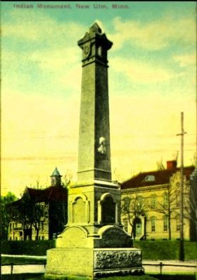 <i>Indian Monument, New Ulm, Minn.</i>. Click for full size. <i>Indian Monument, New Ulm, Minn.</i> image. Click for full size.