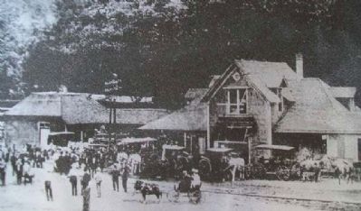 Photo on The Railroad Depot Marker. Click for full size. Photo on The Railroad Depot Marker image. Click for full size.
