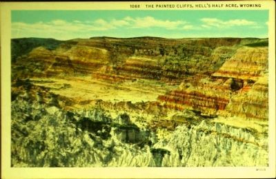 <i>The Painted Cliffs, Hell's Half Acre, Wyoming</i> image. Click for full size.