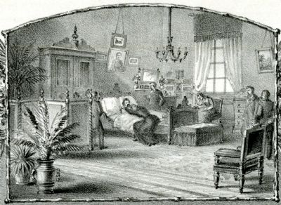 Death Bed Scene. Click for full size. Death Bed Scene image. Click for full size.
