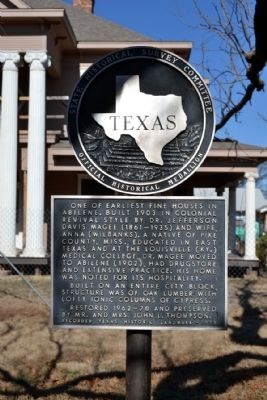 Magee House Marker. Click for full size. Magee House Marker image. Click for full size.