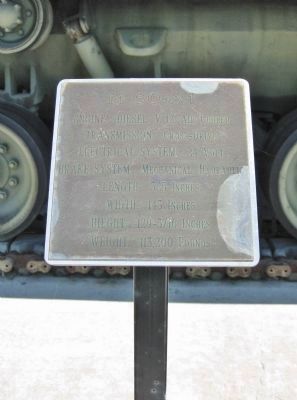 M-60-A1 Battle Tank Specifications image. Click for full size.