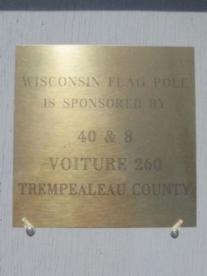 Wisconsin Flag Pole Brass Plate image. Click for full size.