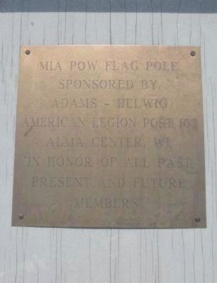 <small>MIA POW</small> Flag Pole Brass Plate image. Click for full size.