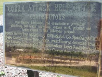 Cobra Attack Helicopter Contributors image. Click for full size.