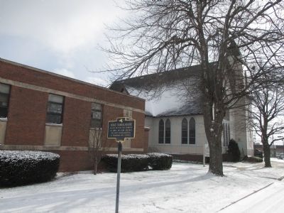 Site of First Schoolhouse and Marker image. Click for full size.