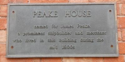 Peake House Marker. Click for full size. Peake House Marker image. Click for full size.
