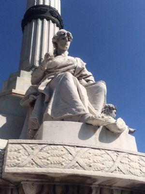 Statuary on Miguel Garcia Granados Marker. Click for full size. Statuary on Miguel Garcia Granados Marker image. Click for full size.