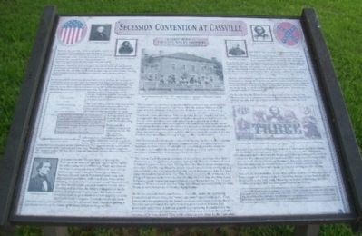 Secession Convention in Cassville Marker image. Click for full size.