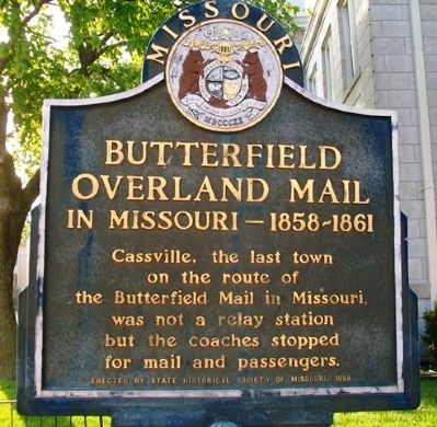 Butterfield Overland Mail in Missouri - 1858-1861 Marker image. Click for full size.