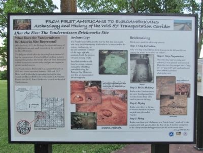 After the Fire: The Vandermissen Brickworks Site Marker image. Click for full size.