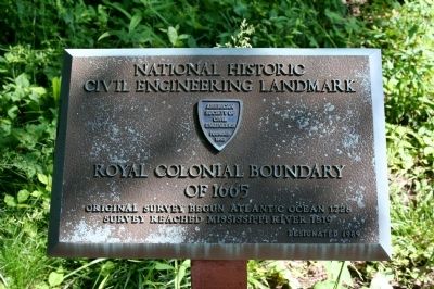 Royal Colonial Boundary of 1665 image. Click for full size.