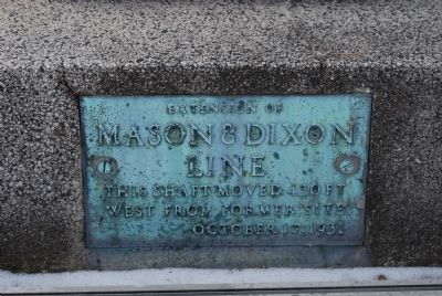 Mason-Dixon Line Stone plaque image. Click for full size.