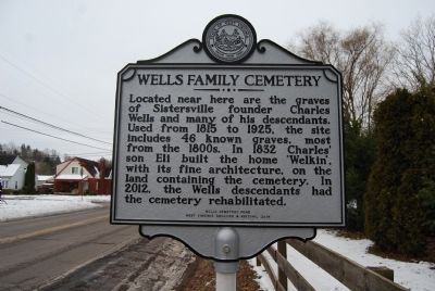 Wells Family Cemetery Marker. Click for full size. Wells Family Cemetery Marker image. Click for full size.
