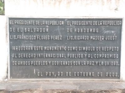 The Honduras and El Salvador Border additional marker image. Click for full size.
