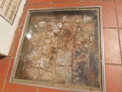 Original brick floor of the church image. Click for full size.