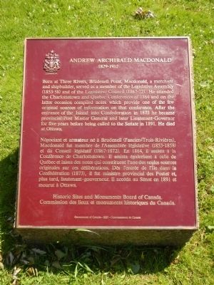 Andrew Archibald Macdonald Marker. Click for full size. Andrew Archibald Macdonald Marker image. Click for full size.