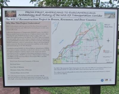 The <small>WIS</small> 57 Reconstruction Project in Brown, Kewaunee, and Door Counties Marker image. Click for full size.