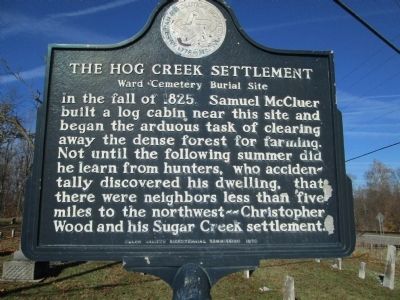 The Hog Creek Settlement Marker image. Click for full size.