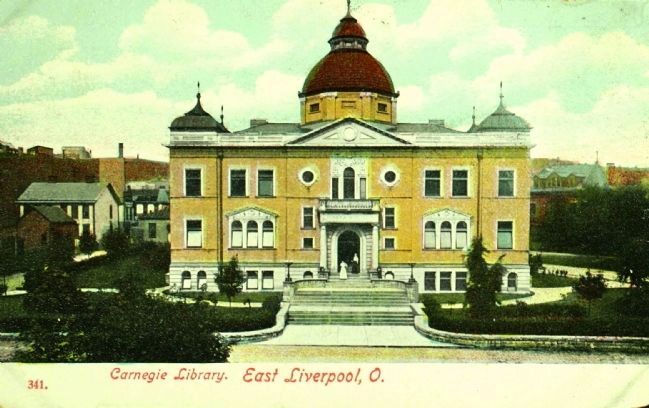 <i>Carnegie Library. East Liverpool, O.</i> image. Click for full size.