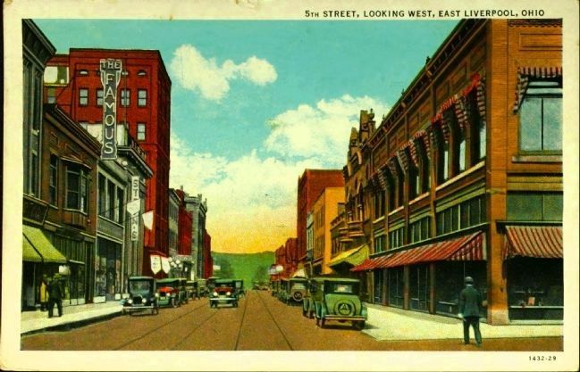 <i>5th Street, Looking West, East Liverpool, Ohio</i> image. Click for full size.