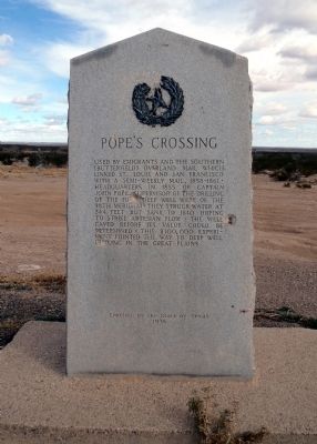 Pope's Crossing Marker. Click for full size. Pope's Crossing Marker image. Click for full size.