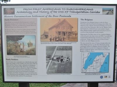 Historic Euroamerican Settlement of the Door Peninsula Marker image. Click for full size.