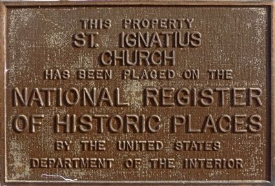 St. Ignatius Church Marker image. Click for more information.