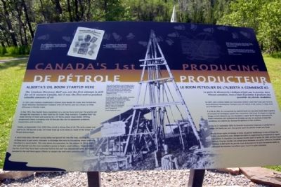 Western Canada's 1st Producing Oil Well Marker. Click for full size. Western Canada's 1st Producing Oil Well Marker image. Click for full size.