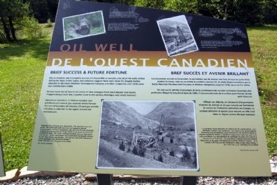 Western Canada's 1st Producing Oil Well Marker. Click for full size. Western Canada's 1st Producing Oil Well Marker image. Click for full size.