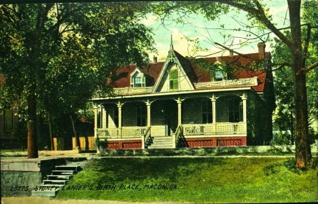 <i>Sidney Lanier's Birth Place, Macon, Ga.</i> image. Click for full size.
