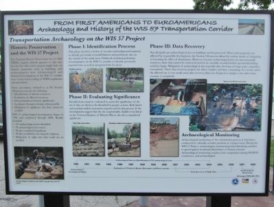 Transportation Archaeology on the <small>WIS</small> 57 Project Marker image. Click for full size.