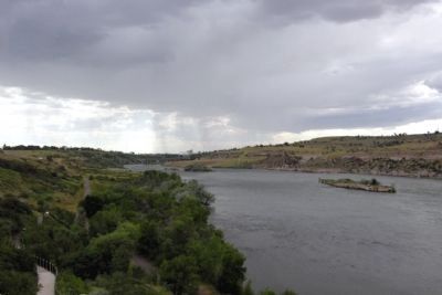 Missouri River below the Black Eagle Dam image. Click for full size.