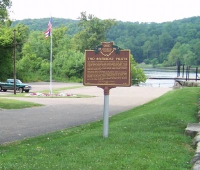 Two Riverboat Pilots Marker site. Click for full size. Two Riverboat Pilots Marker site image. Click for full size.