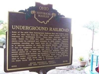 Underground Railroad Marker. Click for full size. Underground Railroad Marker image. Click for full size.