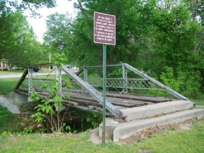 Last Pratt Pony Truss Bridge in Cherokee County and Marker image. Click for full size.