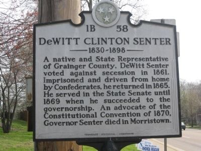 DeWitt Clinton Senter Marker image. Click for full size.