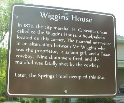 Wiggins House Marker image. Click for full size.