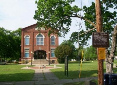 Johnston Public Library and Marker image. Click for full size.