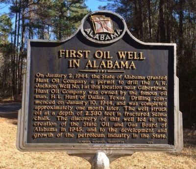 First Oil Well In Alabama Marker image. Click for full size.